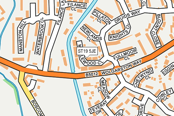 ST19 5JE map - OS OpenMap – Local (Ordnance Survey) ST19 5JE map - OS OpenMap – Local (Ordnance Survey)
