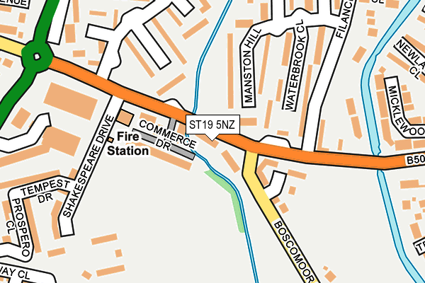 ST19 5NZ map - OS OpenMap – Local (Ordnance Survey) ST19 5NZ map - OS OpenMap – Local (Ordnance Survey)
