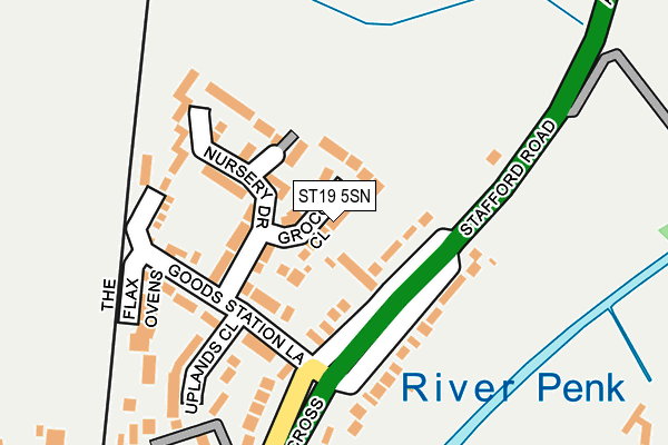 ST19 5SN map - OS OpenMap – Local (Ordnance Survey) ST19 5SN map - OS OpenMap – Local (Ordnance Survey)