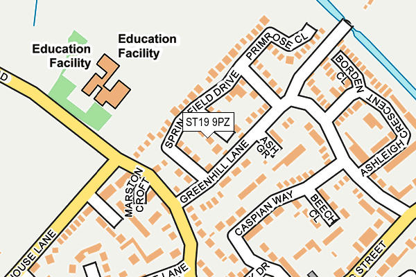 ST19 9PZ map - OS OpenMap – Local (Ordnance Survey) ST19 9PZ map - OS OpenMap – Local (Ordnance Survey)