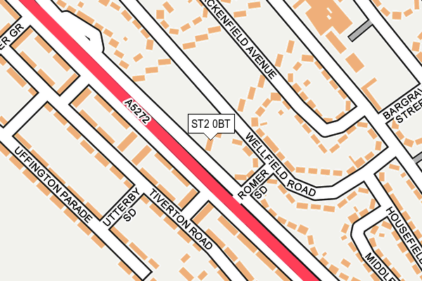 ST2 0BT map - OS OpenMap – Local (Ordnance Survey) ST2 0BT map - OS OpenMap – Local (Ordnance Survey)