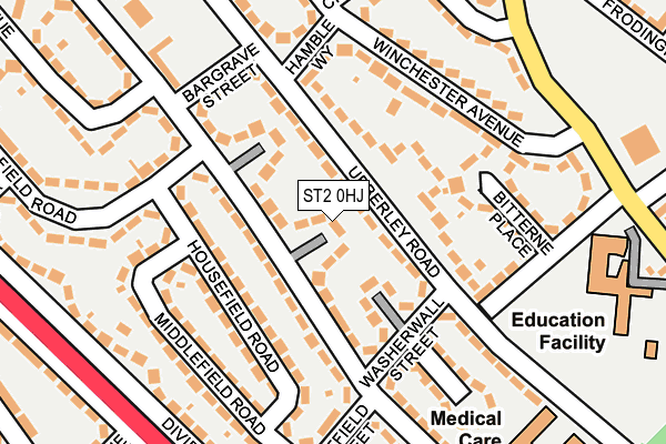 ST2 0HJ map - OS OpenMap – Local (Ordnance Survey) ST2 0HJ map - OS OpenMap – Local (Ordnance Survey)
