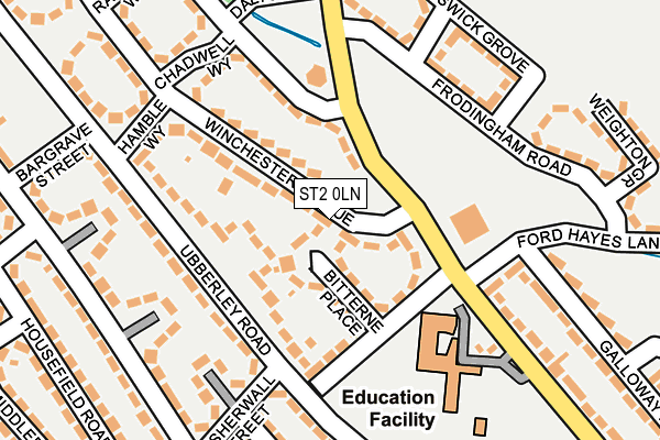 ST2 0LN map - OS OpenMap – Local (Ordnance Survey) ST2 0LN map - OS OpenMap – Local (Ordnance Survey)