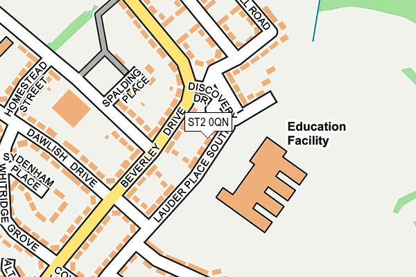 ST2 0QN map - OS OpenMap – Local (Ordnance Survey) ST2 0QN map - OS OpenMap – Local (Ordnance Survey)