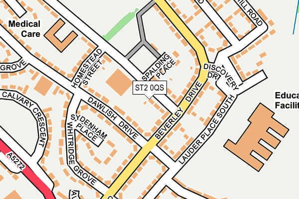 ST2 0QS map - OS OpenMap – Local (Ordnance Survey) ST2 0QS map - OS OpenMap – Local (Ordnance Survey)