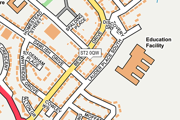 ST2 0QW map - OS OpenMap – Local (Ordnance Survey) ST2 0QW map - OS OpenMap – Local (Ordnance Survey)