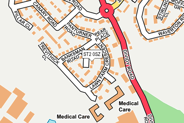 ST2 0SZ map - OS OpenMap – Local (Ordnance Survey) ST2 0SZ map - OS OpenMap – Local (Ordnance Survey)