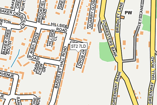 ST2 7LD map - OS OpenMap – Local (Ordnance Survey) ST2 7LD map - OS OpenMap – Local (Ordnance Survey)