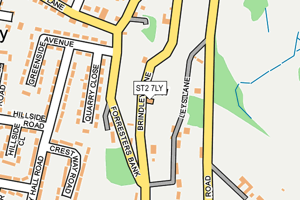ST2 7LY map - OS OpenMap – Local (Ordnance Survey) ST2 7LY map - OS OpenMap – Local (Ordnance Survey)