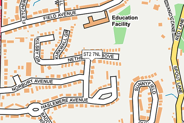 ST2 7NL map - OS OpenMap – Local (Ordnance Survey) ST2 7NL map - OS OpenMap – Local (Ordnance Survey)