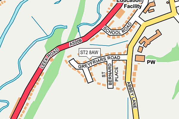 ST2 8AW map - OS OpenMap – Local (Ordnance Survey) ST2 8AW map - OS OpenMap – Local (Ordnance Survey)