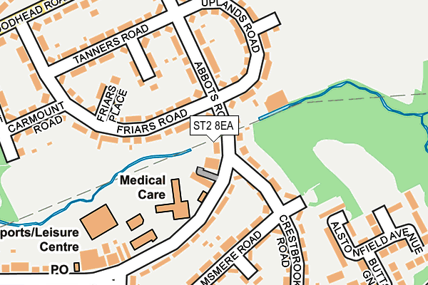 ST2 8EA map - OS OpenMap – Local (Ordnance Survey) ST2 8EA map - OS OpenMap – Local (Ordnance Survey)
