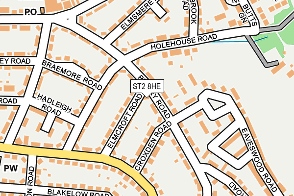 ST2 8HE map - OS OpenMap – Local (Ordnance Survey) ST2 8HE map - OS OpenMap – Local (Ordnance Survey)