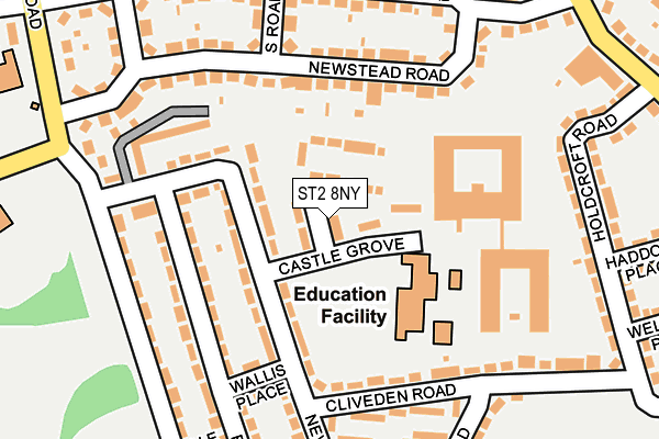ST2 8NY map - OS OpenMap – Local (Ordnance Survey) ST2 8NY map - OS OpenMap – Local (Ordnance Survey)