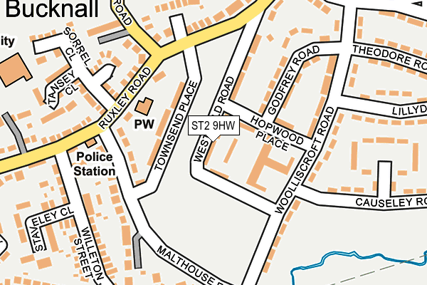ST2 9HW map - OS OpenMap – Local (Ordnance Survey) ST2 9HW map - OS OpenMap – Local (Ordnance Survey)