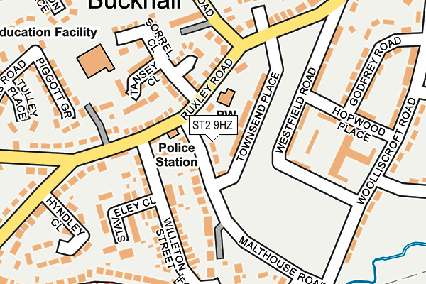 ST2 9HZ map - OS OpenMap – Local (Ordnance Survey) ST2 9HZ map - OS OpenMap – Local (Ordnance Survey)