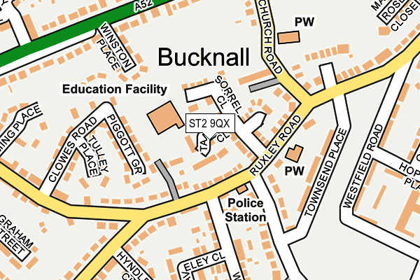 ST2 9QX map - OS OpenMap – Local (Ordnance Survey) ST2 9QX map - OS OpenMap – Local (Ordnance Survey)
