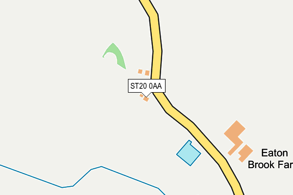 ST20 0AA map - OS OpenMap – Local (Ordnance Survey) ST20 0AA map - OS OpenMap – Local (Ordnance Survey)