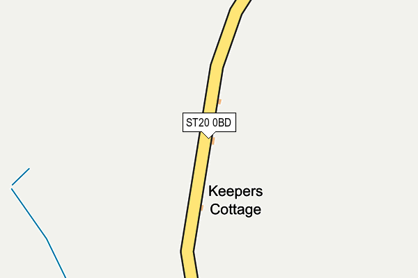 ST20 0BD map - OS OpenMap – Local (Ordnance Survey) ST20 0BD map - OS OpenMap – Local (Ordnance Survey)