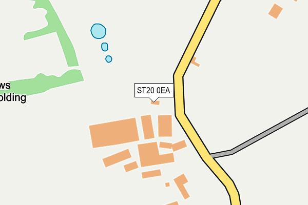 ST20 0EA map - OS OpenMap – Local (Ordnance Survey) ST20 0EA map - OS OpenMap – Local (Ordnance Survey)