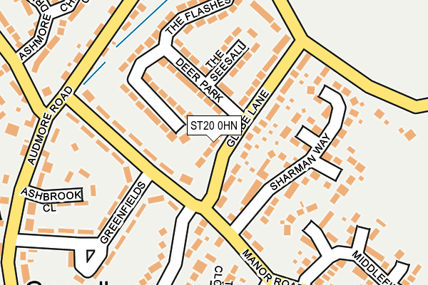 ST20 0HN map - OS OpenMap – Local (Ordnance Survey) ST20 0HN map - OS OpenMap – Local (Ordnance Survey)