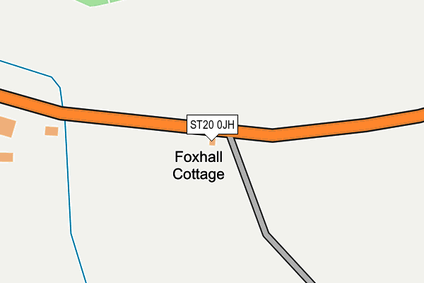 ST20 0JH map - OS OpenMap – Local (Ordnance Survey) ST20 0JH map - OS OpenMap – Local (Ordnance Survey)