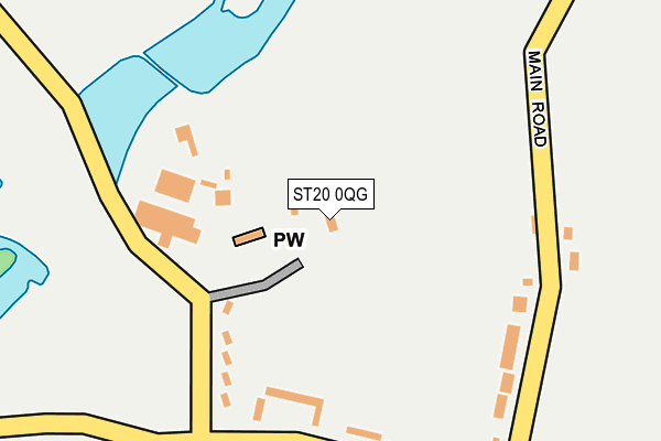 ST20 0QG map - OS OpenMap – Local (Ordnance Survey)