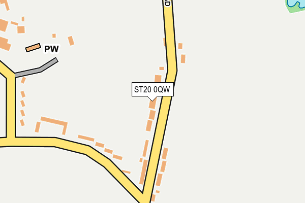ST20 0QW map - OS OpenMap – Local (Ordnance Survey) ST20 0QW map - OS OpenMap – Local (Ordnance Survey)