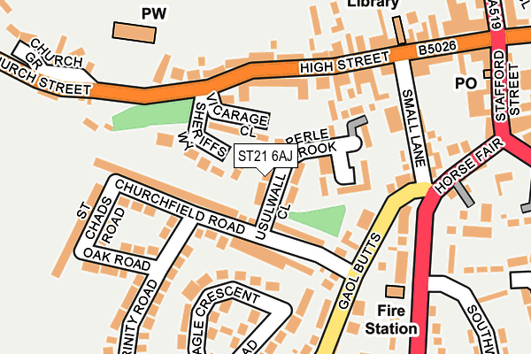 ST21 6AJ map - OS OpenMap – Local (Ordnance Survey) ST21 6AJ map - OS OpenMap – Local (Ordnance Survey)