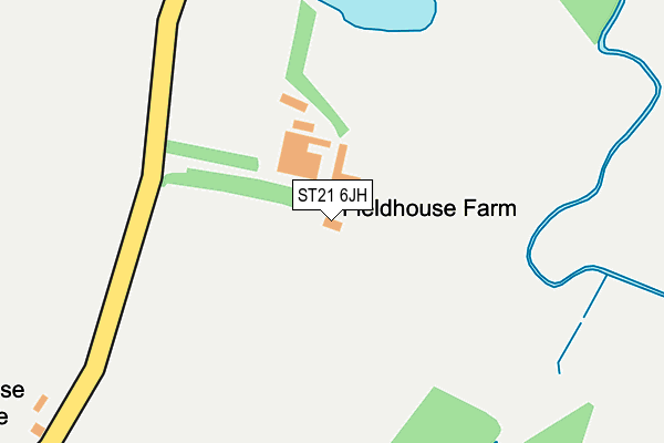 ST21 6JH map - OS OpenMap – Local (Ordnance Survey) ST21 6JH map - OS OpenMap – Local (Ordnance Survey)