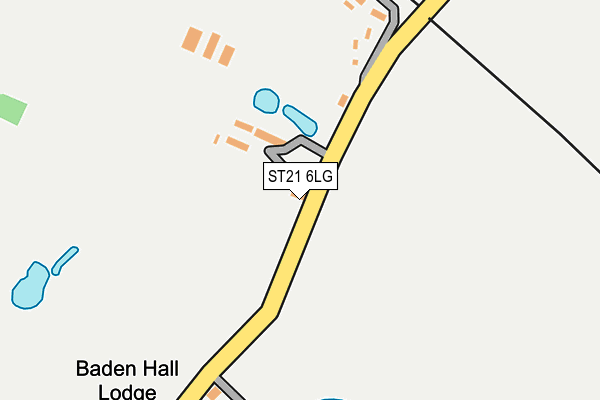 ST21 6LG map - OS OpenMap – Local (Ordnance Survey) ST21 6LG map - OS OpenMap – Local (Ordnance Survey)