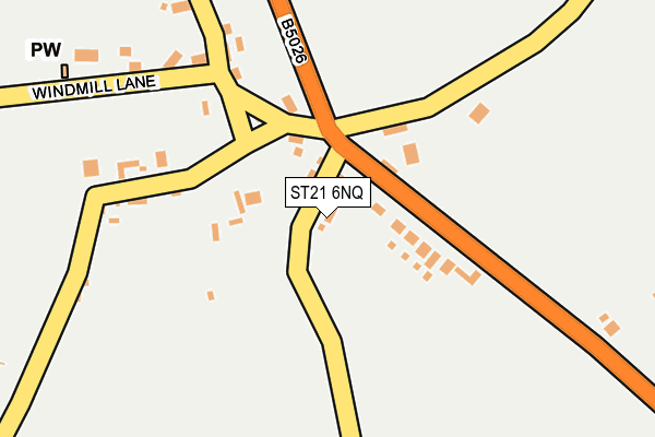 ST21 6NQ map - OS OpenMap – Local (Ordnance Survey) ST21 6NQ map - OS OpenMap – Local (Ordnance Survey)