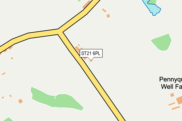 ST21 6PL map - OS OpenMap – Local (Ordnance Survey) ST21 6PL map - OS OpenMap – Local (Ordnance Survey)