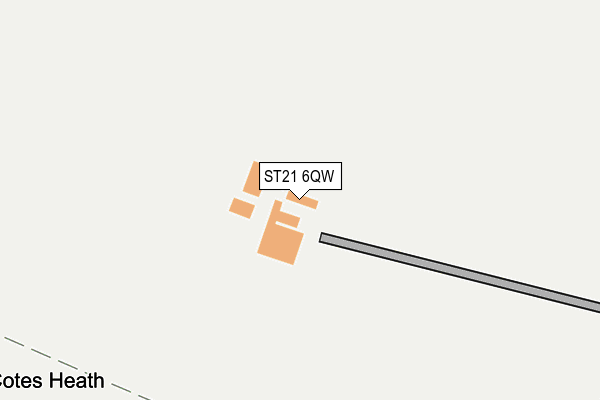 ST21 6QW map - OS OpenMap – Local (Ordnance Survey) ST21 6QW map - OS OpenMap – Local (Ordnance Survey)