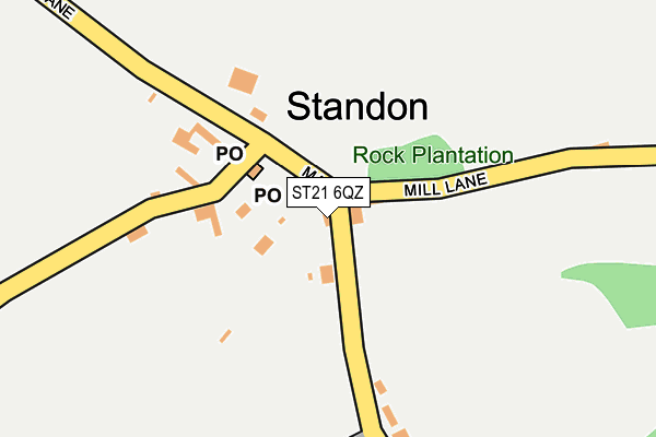 ST21 6QZ map - OS OpenMap – Local (Ordnance Survey) ST21 6QZ map - OS OpenMap – Local (Ordnance Survey)