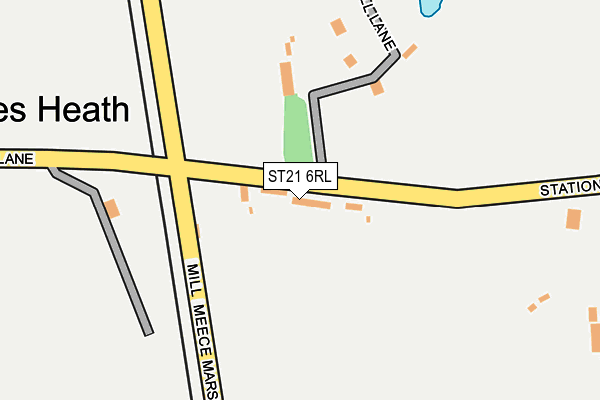 ST21 6RL map - OS OpenMap – Local (Ordnance Survey) ST21 6RL map - OS OpenMap – Local (Ordnance Survey)
