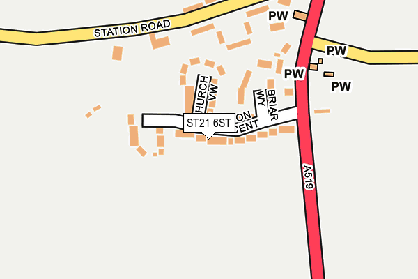 ST21 6ST map - OS OpenMap – Local (Ordnance Survey) ST21 6ST map - OS OpenMap – Local (Ordnance Survey)
