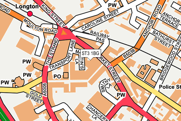 ST3 1BG map - OS OpenMap – Local (Ordnance Survey) ST3 1BG map - OS OpenMap – Local (Ordnance Survey)