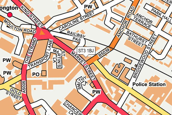 ST3 1BJ map - OS OpenMap – Local (Ordnance Survey) ST3 1BJ map - OS OpenMap – Local (Ordnance Survey)