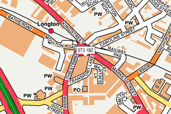 ST3 1BZ map - OS OpenMap – Local (Ordnance Survey) ST3 1BZ map - OS OpenMap – Local (Ordnance Survey)