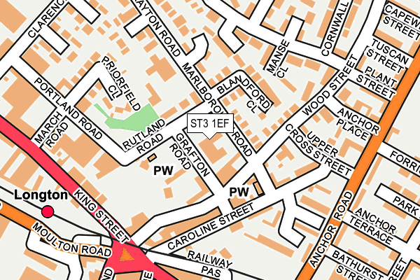 ST3 1EF map - OS OpenMap – Local (Ordnance Survey) ST3 1EF map - OS OpenMap – Local (Ordnance Survey)