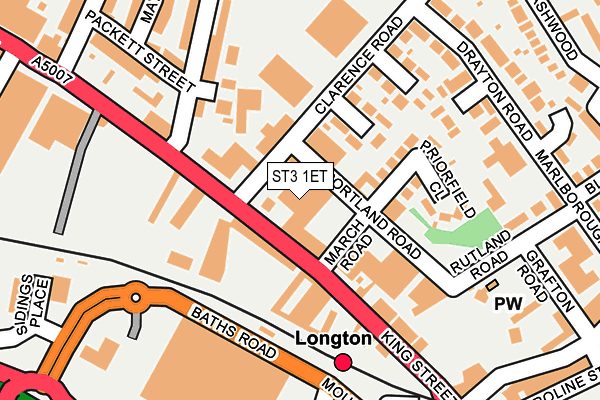 ST3 1ET map - OS OpenMap – Local (Ordnance Survey) ST3 1ET map - OS OpenMap – Local (Ordnance Survey)