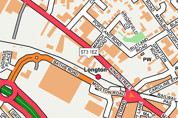 ST3 1EZ map - OS OpenMap – Local (Ordnance Survey) ST3 1EZ map - OS OpenMap – Local (Ordnance Survey)