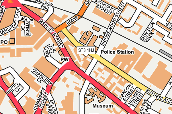 ST3 1HJ map - OS OpenMap – Local (Ordnance Survey) ST3 1HJ map - OS OpenMap – Local (Ordnance Survey)