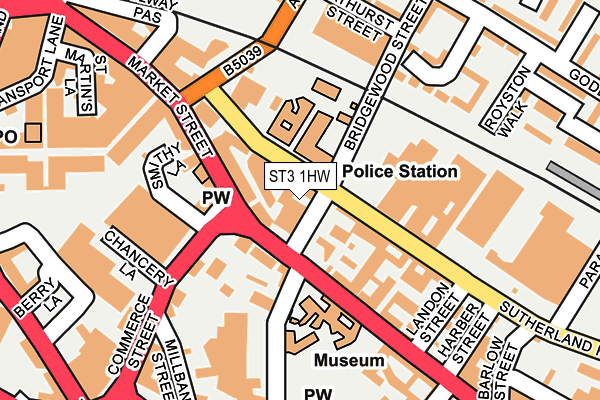 ST3 1HW map - OS OpenMap – Local (Ordnance Survey) ST3 1HW map - OS OpenMap – Local (Ordnance Survey)