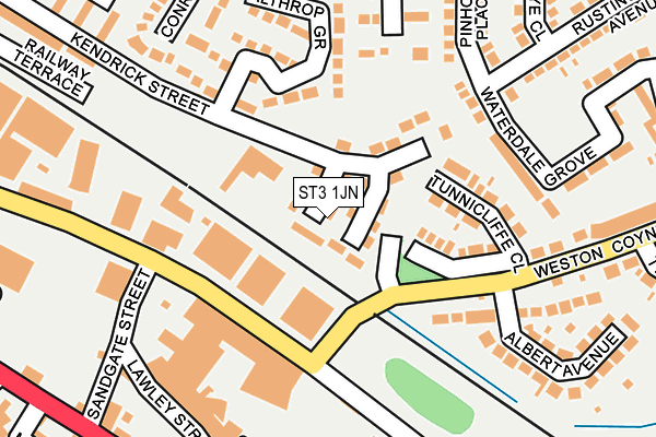 ST3 1JN map - OS OpenMap – Local (Ordnance Survey) ST3 1JN map - OS OpenMap – Local (Ordnance Survey)