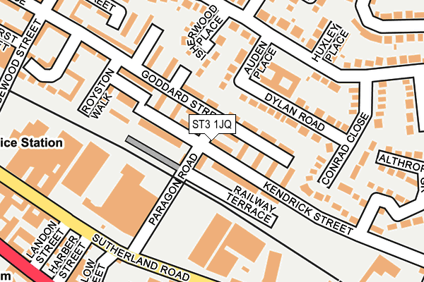 ST3 1JQ map - OS OpenMap – Local (Ordnance Survey) ST3 1JQ map - OS OpenMap – Local (Ordnance Survey)