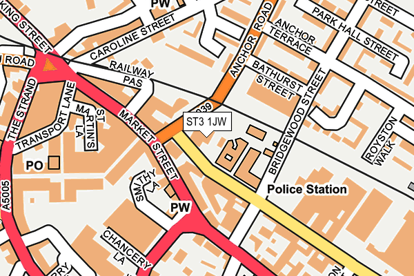 ST3 1JW map - OS OpenMap – Local (Ordnance Survey) ST3 1JW map - OS OpenMap – Local (Ordnance Survey)