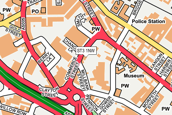 ST3 1NW map - OS OpenMap – Local (Ordnance Survey) ST3 1NW map - OS OpenMap – Local (Ordnance Survey)