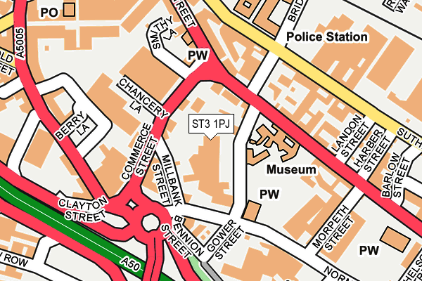 ST3 1PJ map - OS OpenMap – Local (Ordnance Survey) ST3 1PJ map - OS OpenMap – Local (Ordnance Survey)